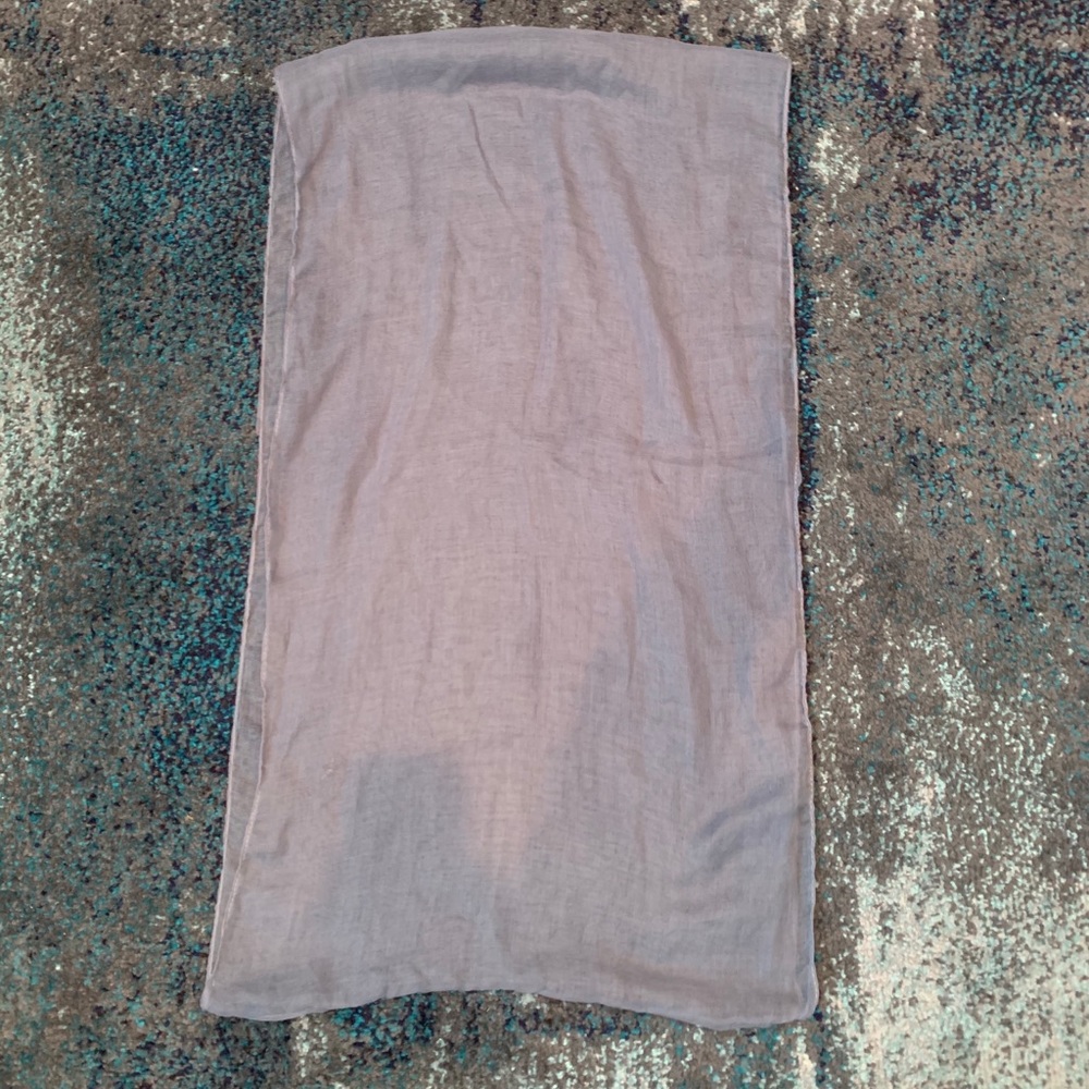 Bluish gray lightweight semi sheer infinity scarf - Picture 4 of 5